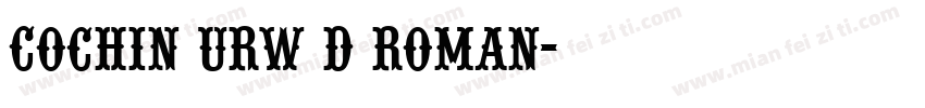 Cochin URW D Roman字体转换